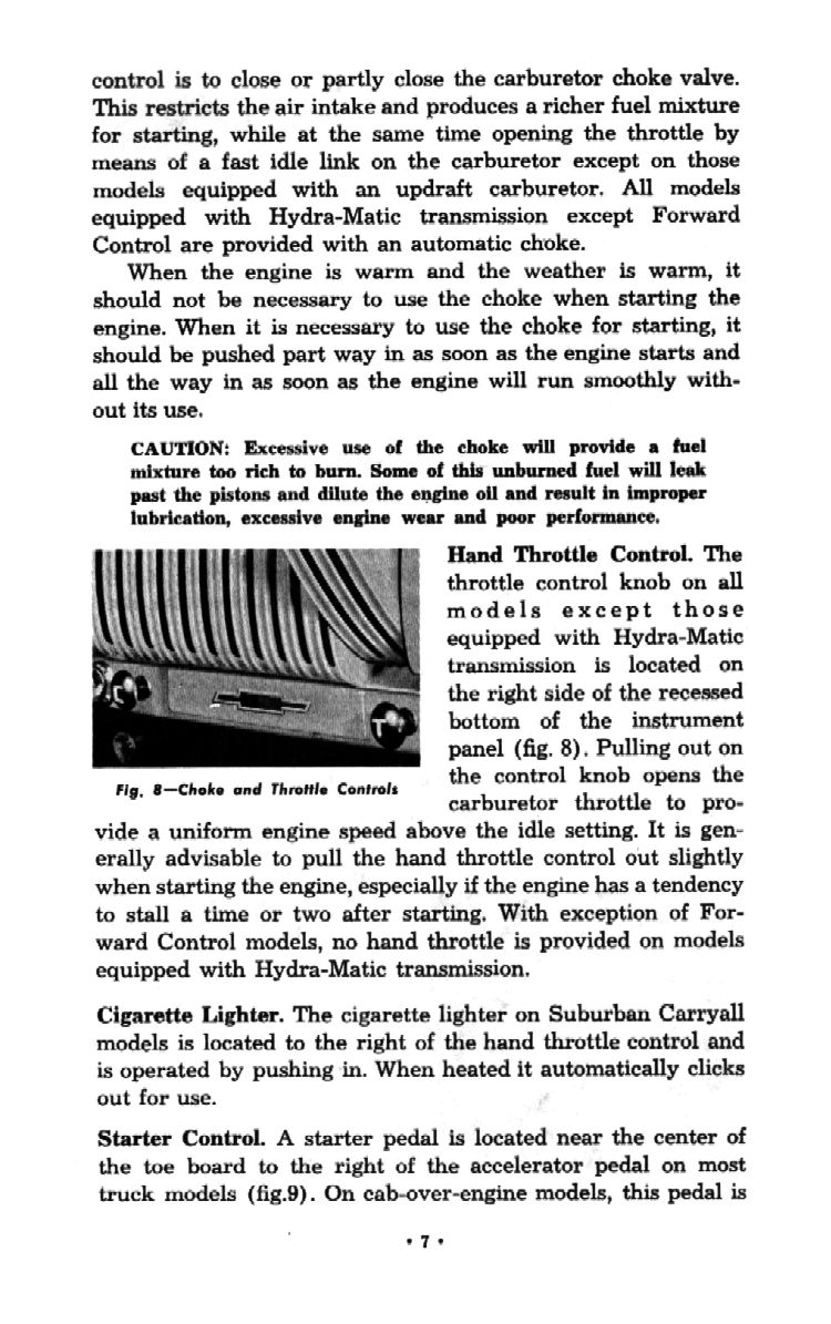 1954 Chevrolet Trucks Operators Manual Page 92